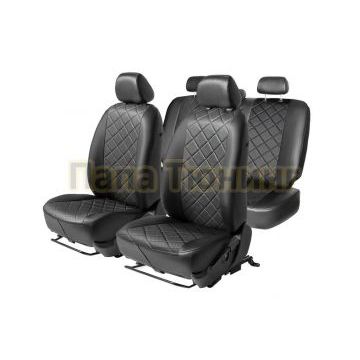 Авточехлы Rival Mitsubishi Lancer IX седан (40/60) 2003-2011 экокожа ромб