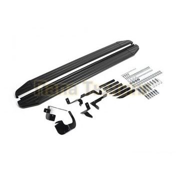 Порог-площадка Premium-Black-Premium A173ALB + комплект крепежа Rival Chevrolet Equinox 2020-