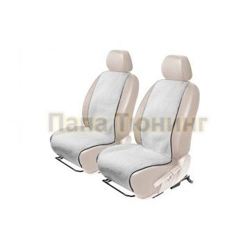 Меховая накидка на сиденье автомобиля AutoFlex 2 шт. цвет белый