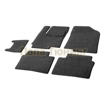 Текстильные коврики салона AutoFlex Business для Hyundai Solaris I седан хэтчбек 2010-2017 цвет граф