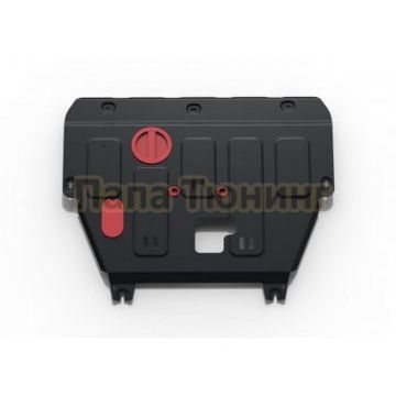 Защита картера и КПП + комплект крепежа АвтоБроня сталь 2 мм JAC JS4 2022- V-1 5 /Москвич 3 2022- V-1 5