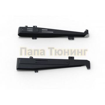 Защита топливных и тормозных магистралей + комплект крепежа Автоброня сталь 2 мм Chery Tiggo 4 V - 1.5 2019-2024 (2шт)