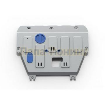 Защита картера и КПП + комплект крепежа Rival алюминий 4 мм JAC JS4 2022- V-1 5/Москвич 3 2022- V-1 5