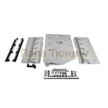 Защита КПП + РК + комплект крепежа Rival алюминий 4 мм Rolls-Royce Cullinan 2018- V-6 7; Серая Защита КПП + РК + комплект крепежа Rival алюминий 4 мм Rolls-Royce Cullinan 2018- V-6 7; Серая