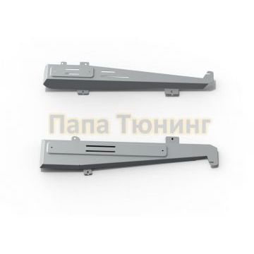 Защита топливных и тормозных магистралей + комплект крепежа Rival алюминий 4 мм Chery Tiggo 4 V - 1.5 2019-2024 (2 шт)