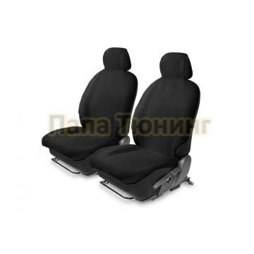 Меховая накидка на сиденье автомобиля с подголовником AutoFlex 2 шт. цвет черный