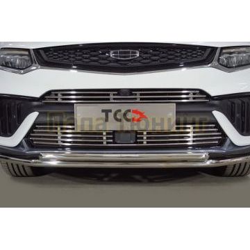 Решетка радиатора нижняя 12 мм ТСС для Geely Tugella 2022- Решетка радиатора нижняя 12 мм ТСС для Geely Tugella 2022-