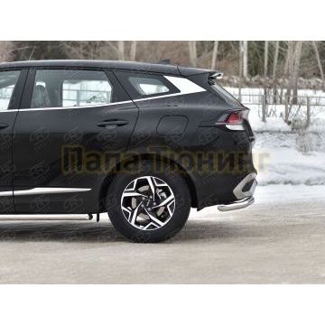 Защита заднего бампера уголки d57 секции (NOT STYLE AND X-LINE)  РусСталь для Kia Sportage 5 2021-