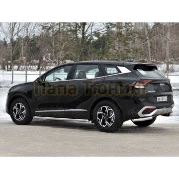 Защита заднего бампера уголки d57 секции (NOT STYLE AND X-LINE)  РусСталь для Kia Sportage 5 2021-