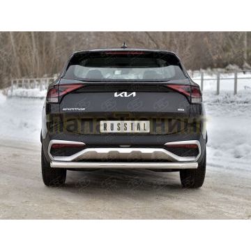 Защита заднего бампера d57 секции (NOT STYLE AND X-LINE)  РусСталь для Kia Sportage 5 2021-