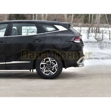 Защита заднего бампера d57 секции (NOT STYLE AND X-LINE)  РусСталь для Kia Sportage 5 2021-