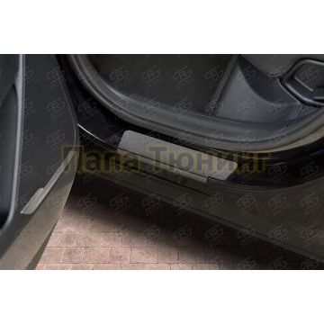 Накладки на пороги RUSSTAL (нерж., шлиф)  РусСталь для Kia Sportage 5 2021-