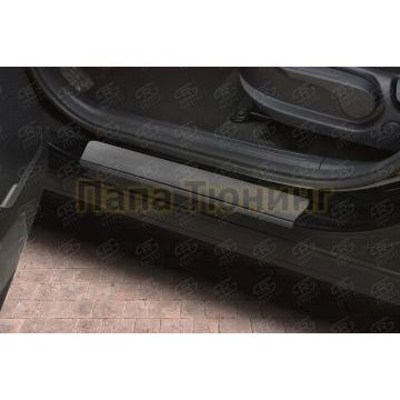 Накладки на пороги RUSSTAL (нерж., шлиф)  РусСталь для Kia Sportage 5 2021-
