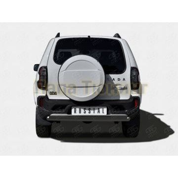 Защита заднего бампера d57 дуга black РусСталь для Lada Niva Travel 2021- Защита заднего бампера d57 дуга black РусСталь для Lada Niva Travel 2021-