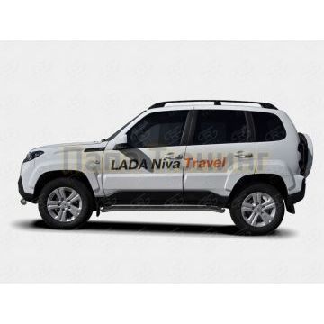 Пороги труба d57 секции (вариант 1) black РусСталь для Lada Niva Travel 2021- Пороги труба d57 секции (вариант 1) black РусСталь для Lada Niva Travel 2021-