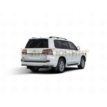 Защита заднего бампера уголки d57 (секции) black РусСталь для Toyota Land Cruiser 200 2015-2021 Защита заднего бампера уголки d57 (секции) black РусСталь для Toyota Land Cruiser 200 2015-2021
