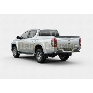 Защита заднего бампера d57 секции d42x2 уголки black РусСталь для Mitsubishi L200 2019- Защита заднего бампера d57 секции d42x2 уголки black РусСталь для Mitsubishi L200 2019-