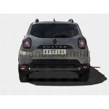 Защита заднего бампера d57 дуга black РусСталь для Renault Duster 2021- Защита заднего бампера d57 дуга black РусСталь для Renault Duster 2021-