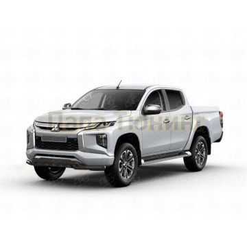 Защита переднего бампера d57 дуга-d57 уголки+клыки black РусСталь для Mitsubishi L200 2019- Защита переднего бампера d57 дуга-d57 уголки+клыки black РусСталь для Mitsubishi L200 2019-