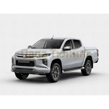 Защита переднего бампера d57 секции-d57 дуга black РусСталь для Mitsubishi L200 2019- Защита переднего бампера d57 секции-d57 дуга black РусСталь для Mitsubishi L200 2019-