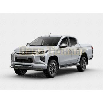 Защита переднего бампера d57 секции black РусСталь для Mitsubishi L200 2019- Защита переднего бампера d57 секции black РусСталь для Mitsubishi L200 2019-