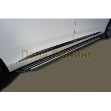 Пороги алюминиевые "Slim Line Silver" 2020 мм ТСС для Gac GN8 2021-