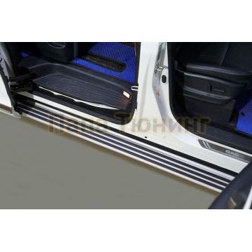 Пороги алюминиевые "Slim Line Silver" 2020 мм ТСС для Gac GN8 2021-