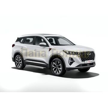 Пороги алюминиевые Rival Silver New для Chery Tiggo 7/7 Pro/8 2019-/Exeed LX 2022-/Chery Tiggo 8 Pro 2021-/Chery Tiggo 8 Pro Max 2022-/Chery Tiggo 7 Pro Max 2022-/XCITE X-Cross 7 2024-