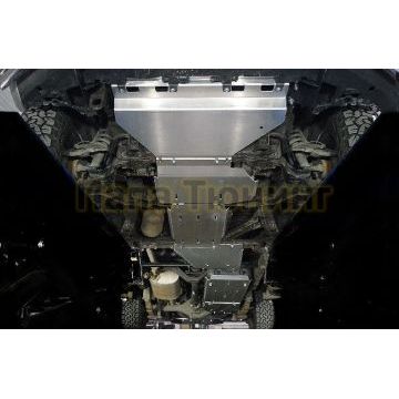 Защиты комплект (алюминий) 4мм (радиатора, картера, кпп, раздаточной коробки, бака, емкости AdBlue) ТСС для Dongfeng DF6 2.3D AT Luxury 2022-