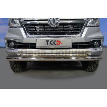 Защита передняя нижняя (двойная) 76,1/42,4 мм ТСС для Dongfeng DF6 2.3D Luxury 2022-