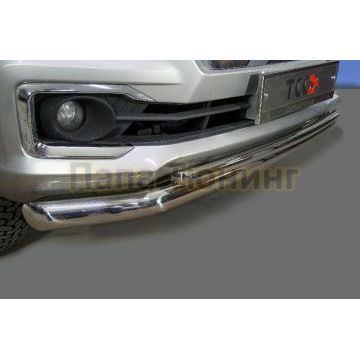 Защита передняя нижняя (двойная) 76,1/42,4 мм ТСС для Dongfeng DF6 2.3D Luxury 2022-