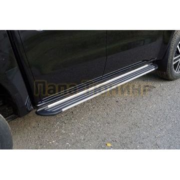 Пороги алюминиевые "Slim Line Silver" 1920 мм ТСС для Dongfeng DF6 2.3D Luxury 2022- Пороги алюминиевые "Slim Line Silver" 1920 мм ТСС для Dongfeng DF6 2.3D Luxury 2022-