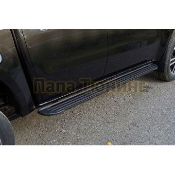 Пороги алюминиевые "Slim Line Black" 1920 мм ТСС для Dongfeng DF6 2.3D Luxury 2022- Пороги алюминиевые "Slim Line Black" 1920 мм ТСС для Dongfeng DF6 2.3D Luxury 2022-