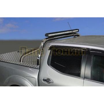 Защита кузова (для крышки) 76,1 мм со светодиодной фарой ТСС для Dongfeng DF6 2.3D Luxury 2022-