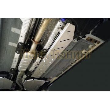 Защита топливопровода (алюминий) 4мм (комплект 2 шт) ТСС для Geely Monjaro 2023-