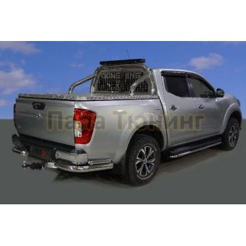 Защита задняя (уголки двойные) 76,1/42,4 мм ТСС для Dongfeng DF6 2.3D Luxury 2022-