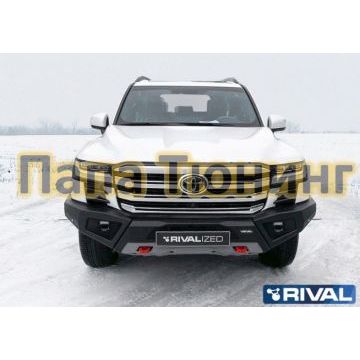 Бампер силовой RIVAL AL FRONT BUMPER FOR TOYOTA LAND CRUISER 300 (2021-) (NO LED) (BLACK) + FITTING KIT