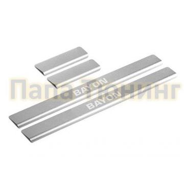 Накладки порогов RIVAL (4 шт.) Hyundai Bayon 2021-