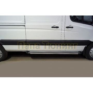 Порог алюминиевый ''Slim line Silver'' 2020 мм (правый) ТСС для Sollers Atlant 2023-