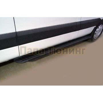 Порог алюминиевый ''Slim line Black'' 2020 мм (правый) ТСС для Sollers Atlant 2023-