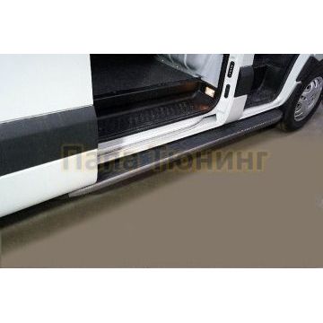 Порог алюминиевый с пластиковой накладкой (карбон серый) 2020 мм (правый) ТСС для Sollers Atlant 2023-