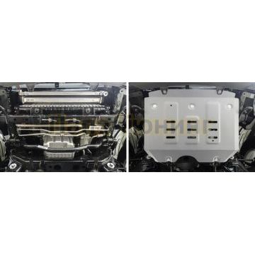 Защита радиатора + комплект крепежа Rival алюминий 4 мм для Jac T6 V-2.0 2018-