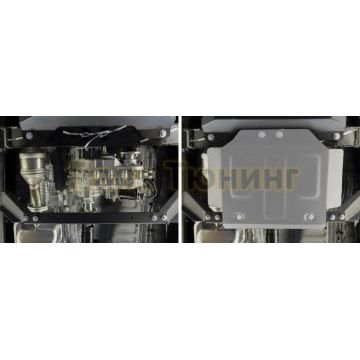 Защита РК + коплект крепежа Rival алюминий 4 мм для Jac T6 V-2.0 2018-