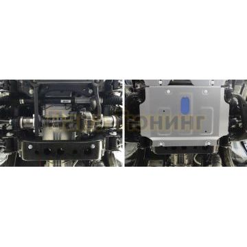 Защита КПП + коплект крепежа Rival алюминий 4 мм для Jac T6 V-2.0 2018-