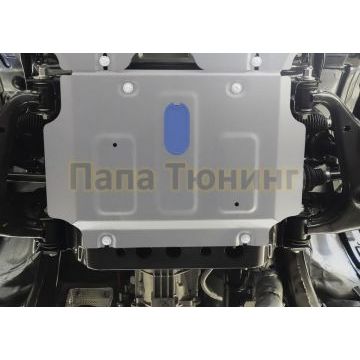 Защита КПП + коплект крепежа Rival алюминий 4 мм для Jac T6 V-2.0 2018-