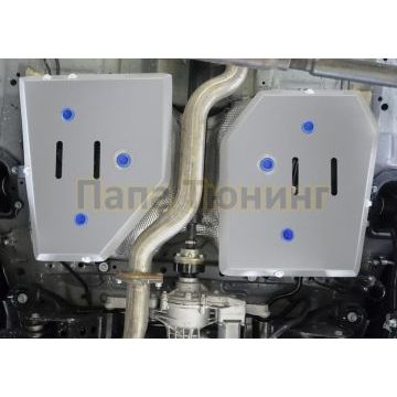 Защита топливного бака + комплект крепежа Rival алюминий 4 мм для Chery Tiggo 8Pro max 2022- V-2.0 АКПП 4WD