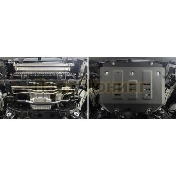 Защита радиатора + комплект крепежа АвтоБРОНЯ сталь 2 мм для Jac T6 V-2.0 2018-