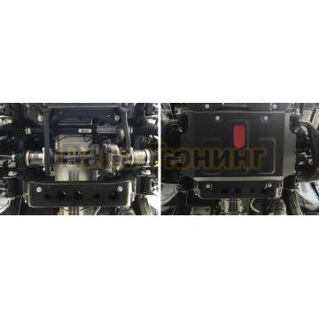 Защита картера + комплект крепежа АвтоБРОНЯ сталь 2 мм для Jac T6 V-2.0 2018-