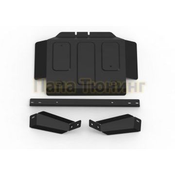 Защита РК + коплект крепежа АвтоБРОНЯ сталь 2 мм для Jac T6 V-2.0 2018-