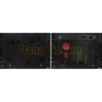 Защита картера+КПП+ комплект крепежа Автоброня сталь 2 мм для JAC JS6 2022-; 1 5